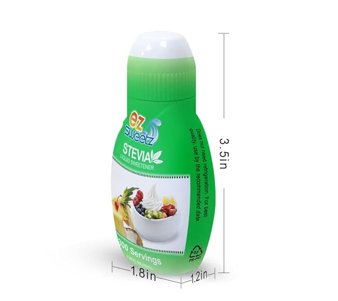 EZ-Sweetz De-bittered Stevia (1.36oz - Liquid Sweetener 300 Servings/Bottle)