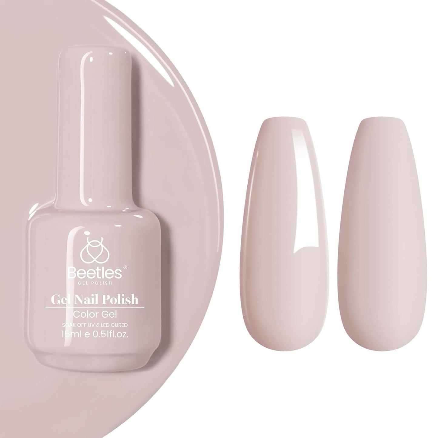 Beetles Gel Nail Polish, 1Pcs 15Ml Stone Beige Brown Color Gel Polish Soak Off Gel Polish Uv Led Lamp Cured Nail Art Manicure Sa