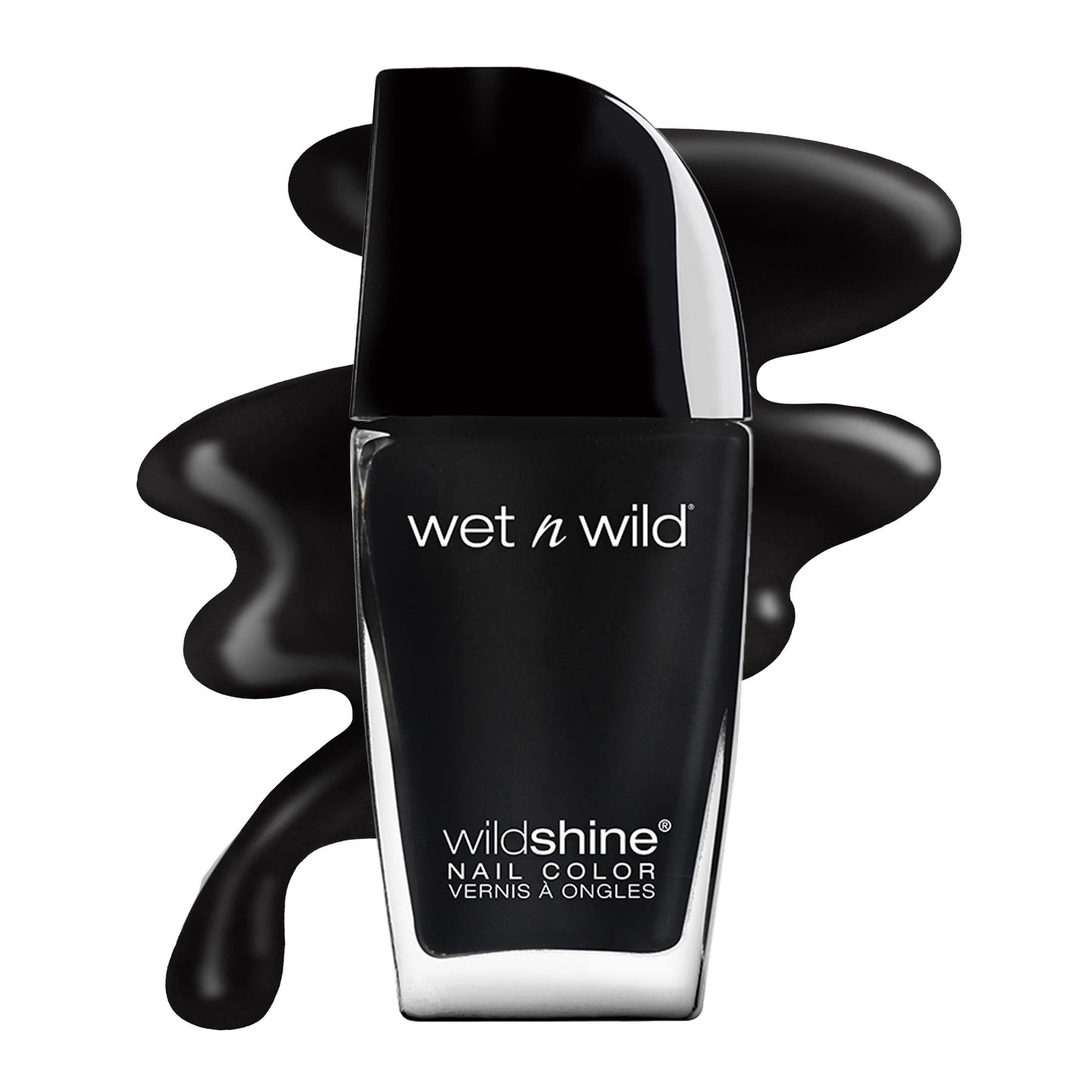 Wet N Wild Nail Polish Wild Shine, Black Crme, Nail Color