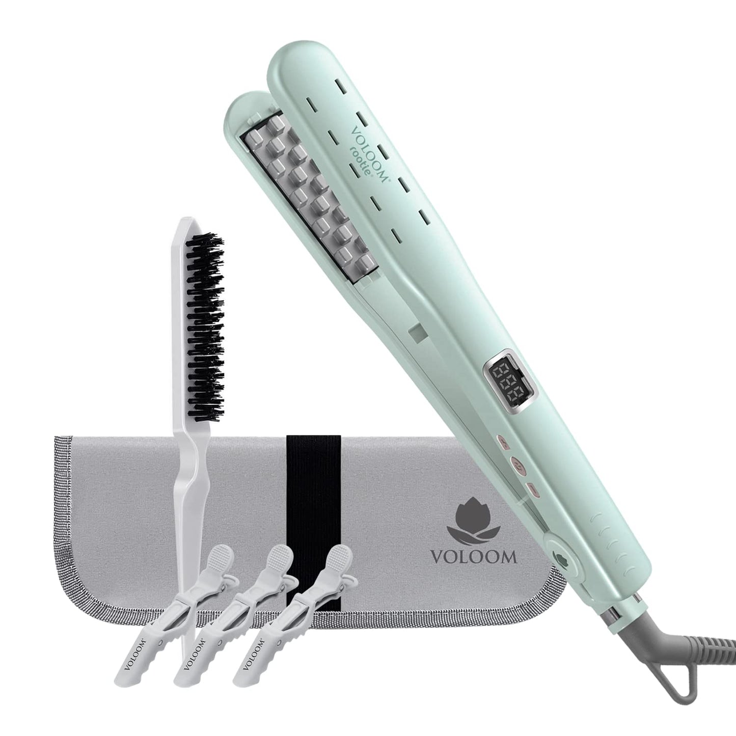 Voloom Rootie 3/4 Inch Professional Volumizing Ceramic Hair Iron | Lasting Hair Volume | For Short Or Thin Hair | Adjustable
