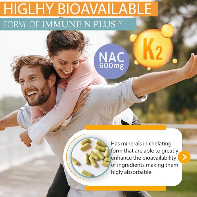 (90 Capsules), NAC 600mg, Quercetin 1,000mg, Vitamin C 500mg, Zinc 50mg, Vitamin D3 5,000iu, Selenium, Copper, Acerola, Ginger, Rutin, Citrus Bioflavonoids, Rose Hips, Echinacea, Immune N Plus 15 in 1