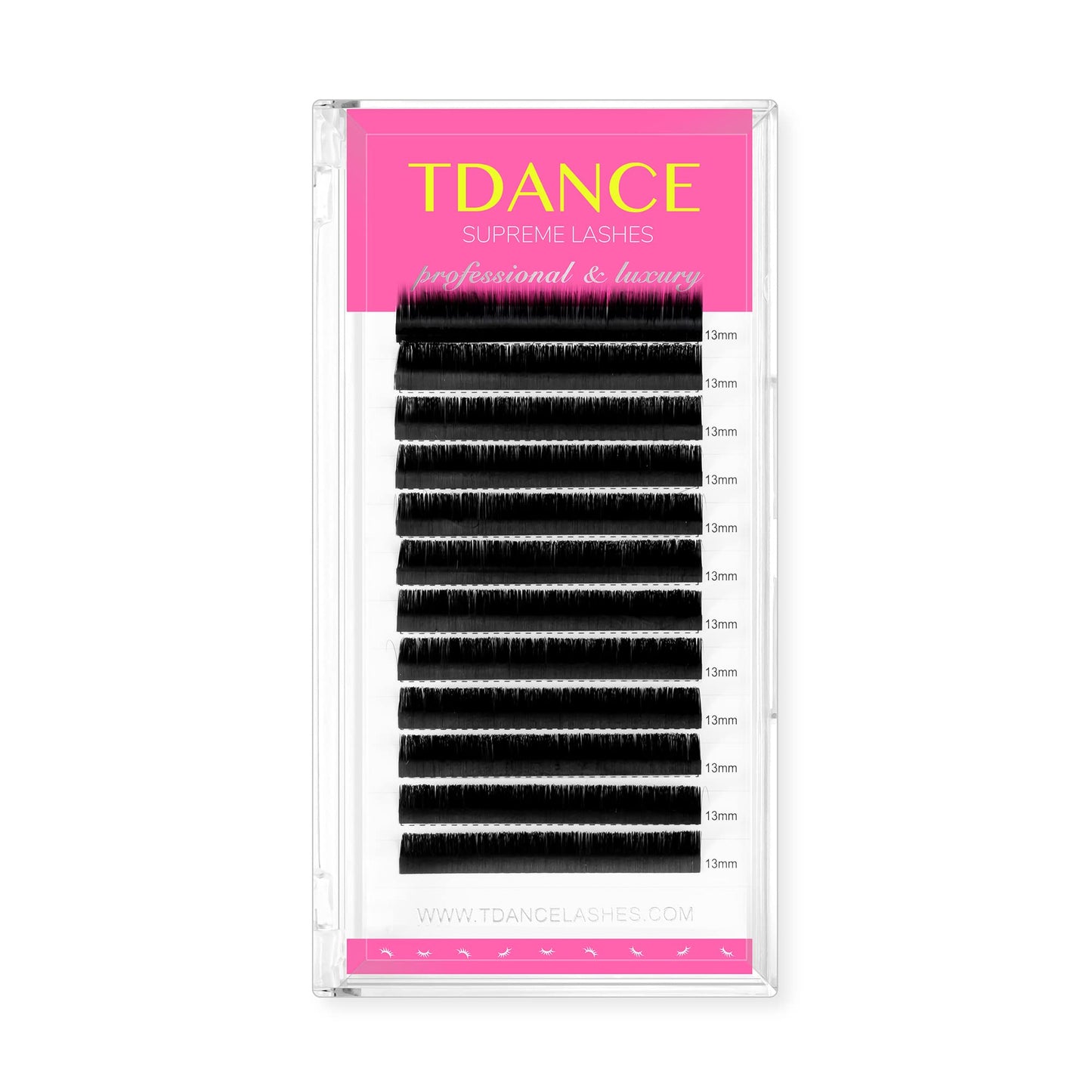 Tdance Premium C Curl 10Mm Semi Permanent Individual Eyelash Extensions 0.15Mm Thickness False Mink Silk Classic Lashes Extensio