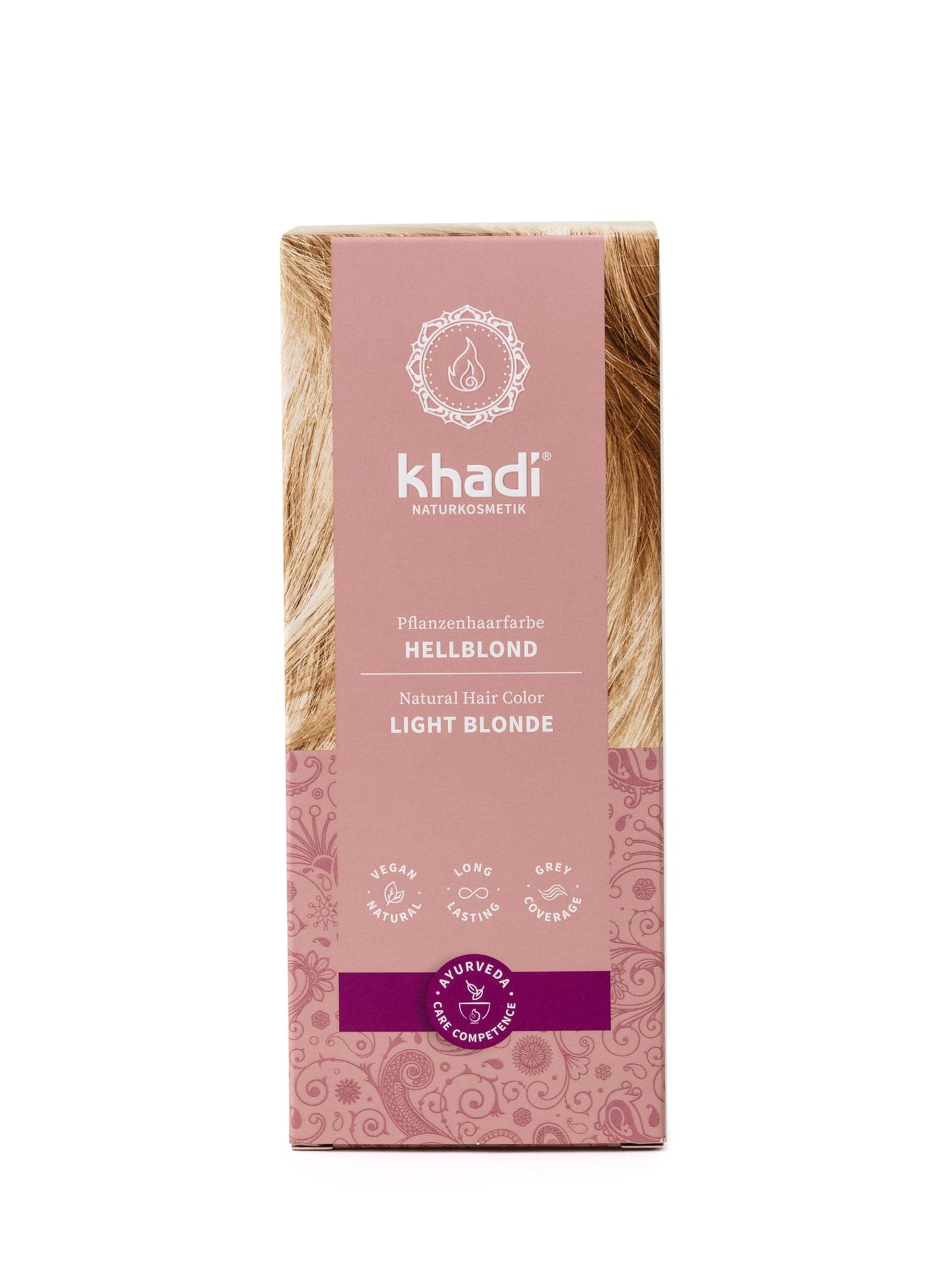 Khadi Ayurvedic Natural Hair Color, 100% Herbal, Vegan, Ppd & Chemical Free, Certified Natural Cosmetics For Healthy Hair (Light