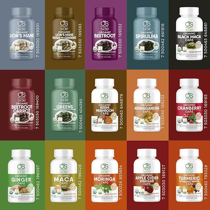 | Ginseng 60 Capsules | Adaptogen for Stress Relief, Energy Boost, Immune Support | Certified USDA Organic, Non-GMO, Vegan Supplement for Natural Wellness