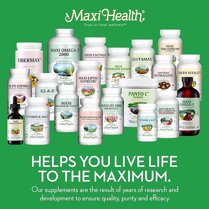 Maxi Health Calcium 1000 mg Supplement with Vitamin D3 (1000 IU) and Magnesium (500 mg) - Bone, Teeth and Joint Support for Men and Women - 360 Capsules - Maxi Cal