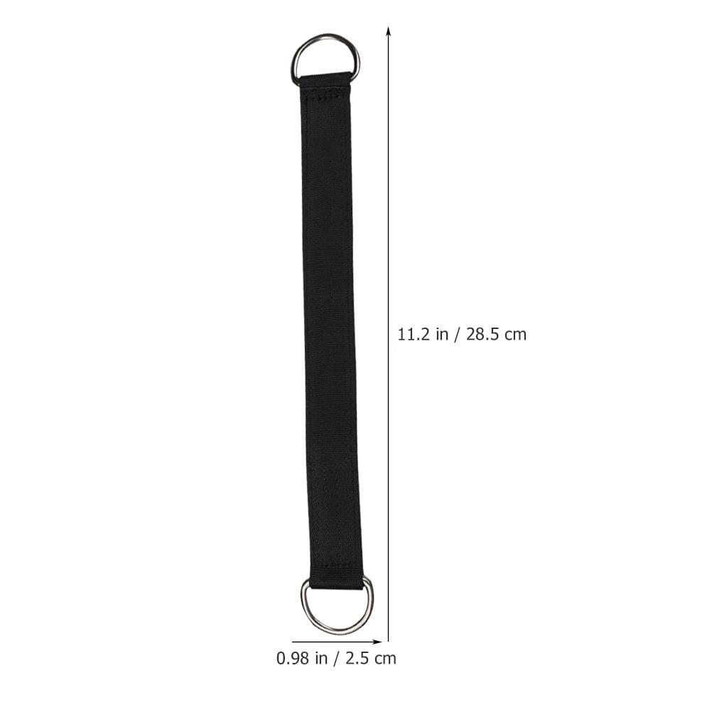 Worgeous 6Pcs Tree Swings Straps Black Stainless Steel for Porch Swing Hangers and Outdoor Picnics