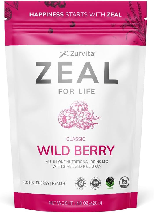 Zurvita - Zeal for Life 30-Day Wellness Bag - Wild Berry (Classic) - Nutritional Supplement for Vitality, Immunity, and Wellness - 420 Grams