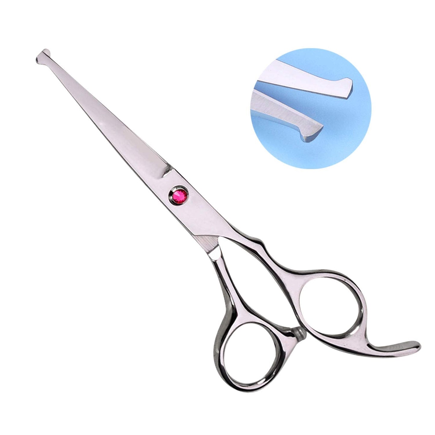 Hair Cutting Scissors Set Professional Kids/Women/Men 6.5 Inch Saftey Round Head Hair Cut Scissors Kit With Cutting Scissors Thi