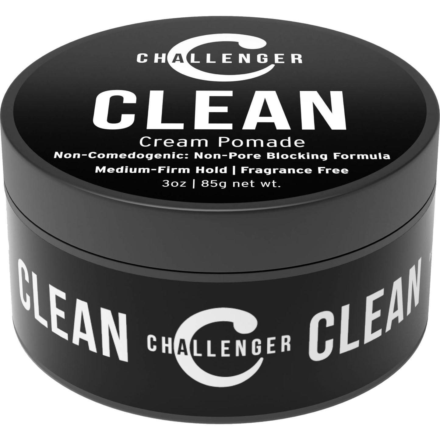 Challenger Fragrance Free Cream Pomade | Non-Comedogenic Styling Product | Unscented Hair Gel | Medium Firm Hold & Clean Ingredi