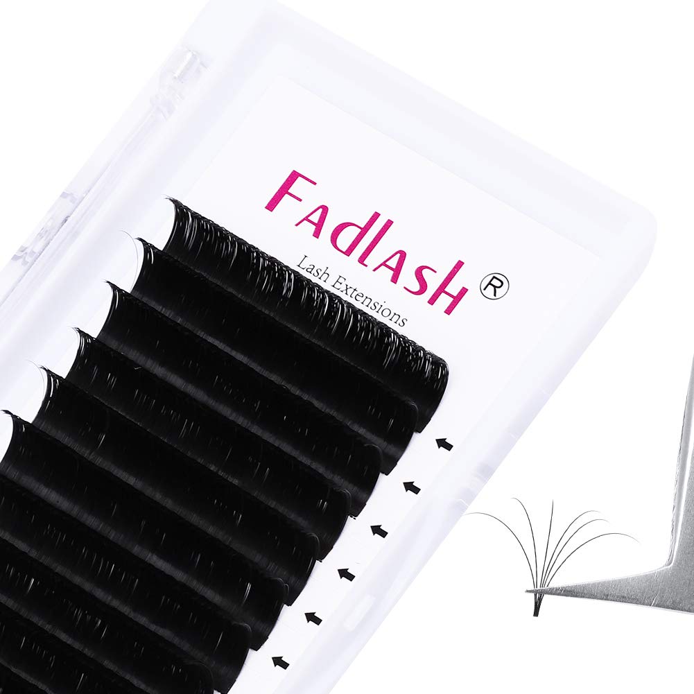 Volume Lash Extensions 0.03 Easy Fan Eyelash Extensions D Curl 18Mm Volume Lashes Extension Self Fanning Lash By Fadlash (0.03-D
