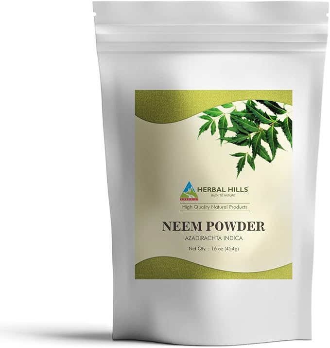 HERBAL HILLS Neem Leaf Powder and Bilva Bael Leaf Powder Pack of 2 Combo