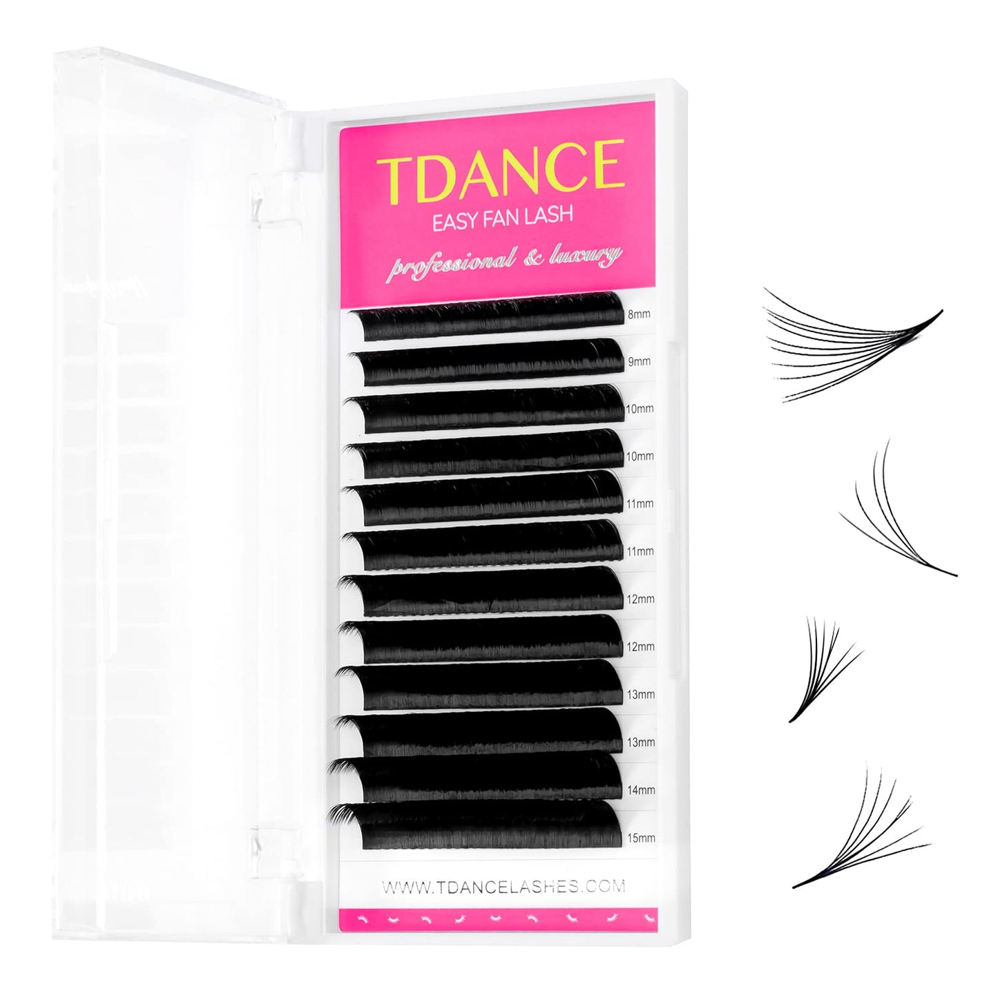 Tdance Eyelash Extension Supplies Rapid Blooming Volume Eyelash Extensions Thickness 0.07 Cc Curl Mix 8-15Mm Easy Fan Volume Las
