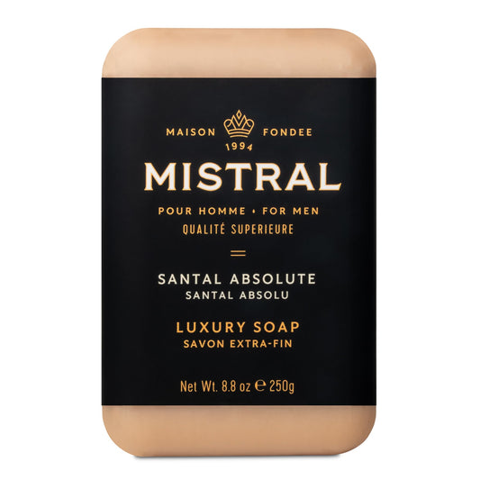 Mistral Bar Soap Organic, Santal Absolute, Large Bar