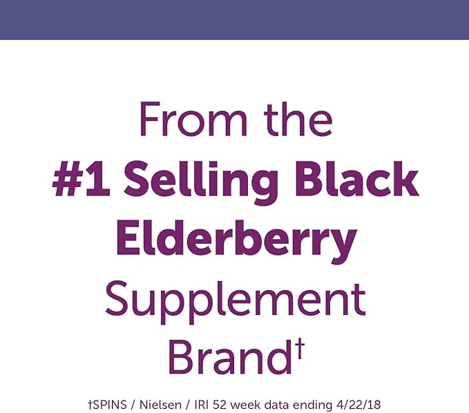 Nature's Way Sambucus Immune* Elderberry Syrup with Echinacea, Zinc & Vitamin C, 4 Oz (Pack of 2)