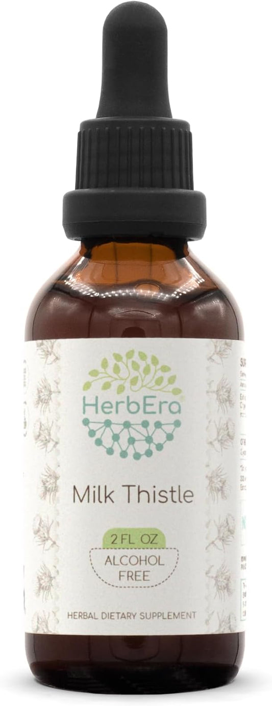 Milk Thistle B60 Alcohol-Free Herbal Extract Tincture, Concentrated Liquid Drops Natural Milk Thistle (Silybum marianum) 2 fl oz