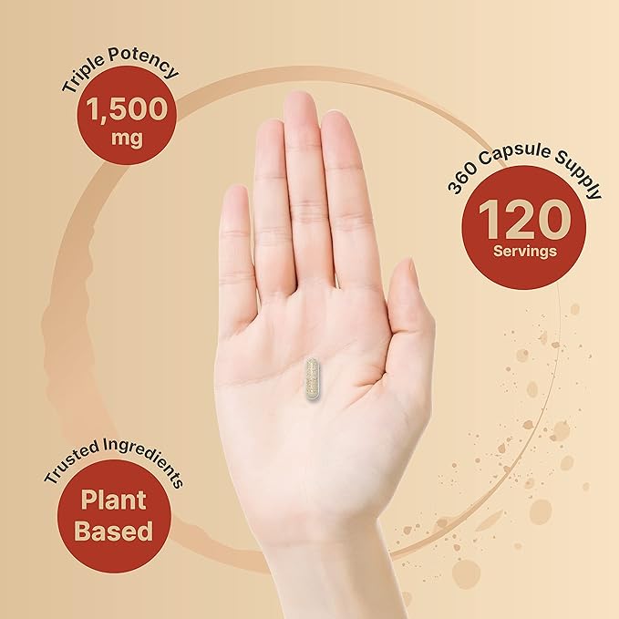 NatureBell Psyllium Husk Capsules 1500mg Per Serving, 360 Count, with Inulin & Chia Seed –Soluble Fiber for Digestion – Plant Based Herbal Fiber Supplement, Non-GMO, Gluten Free
