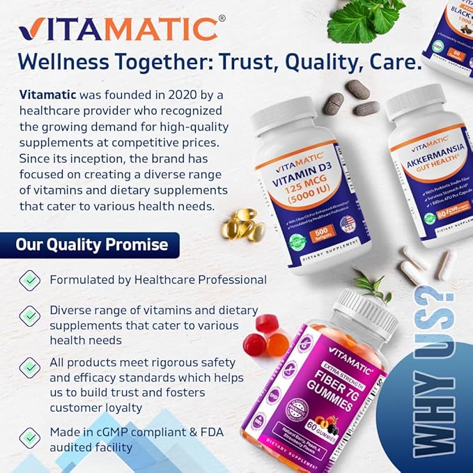 Vitamatic Melatonin 30 mg - with B6 & L-Theanine - 120 Fast Dissolve Tablets with Natural Berry Flavor (2 Tablets Dose = Melatonin 60 mg) (120 Count (Pack of 3))