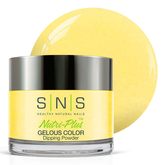 Sns Nail Dip Powder, Gelous Color Dipping Powder - Audrey (Yellow/Cream) - Long-Lasting Dip Nail Color Lasts 14 Days - Low-Odor