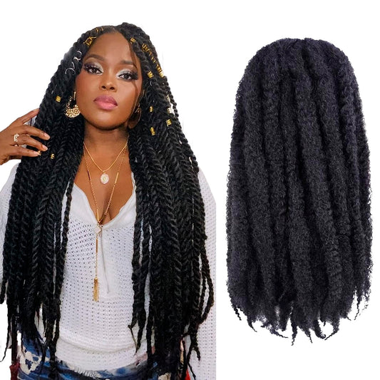 Toyotress Marley Twist Braiding Hair - 24 Inch 6 Packs Long Marley Hair For Faux Locs, Marley Twist Crochet Hair Afro Kinky Curl