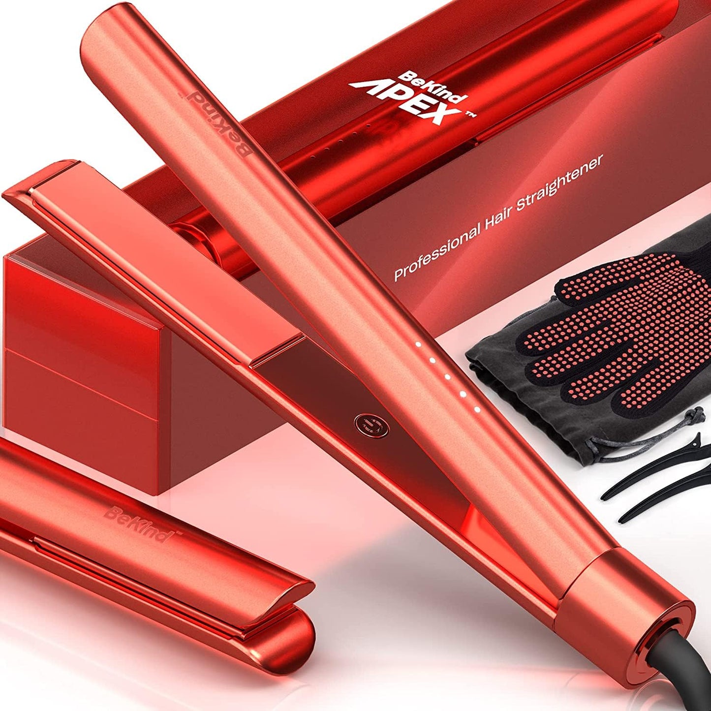Bekind Apex 2-In-1 Hair Straightener Flat Iron | 1 450F Straightener And Curler For All Hairstyles | Ultrasmooth Tech | 15S Fast