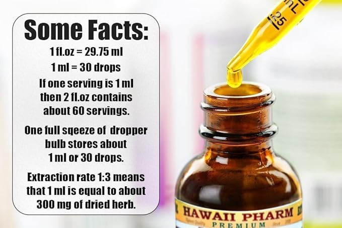 Shiitake Alcohol-Free Liquid Extract, Organic Shiitake (Lentinula Edodes) Dried Mushroom Glycerite Natural Herbal Supplement, Hawaii Pharm, USA 32 fl.oz