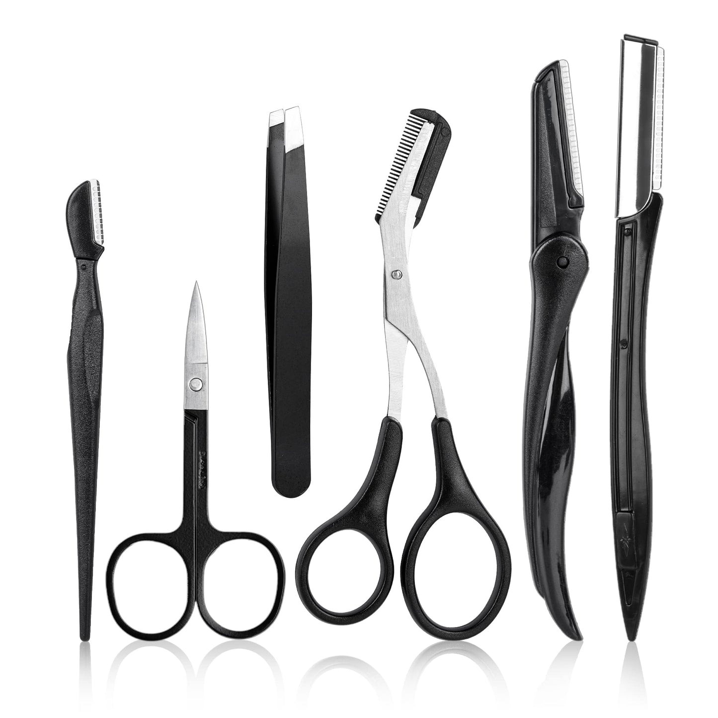 Nazqat Eyebrow Kit - Multipurpose Eyebrow Grooming Kit For Women & Men For Eyebrow Trimming, Shaping, And Exfoliating - Includes