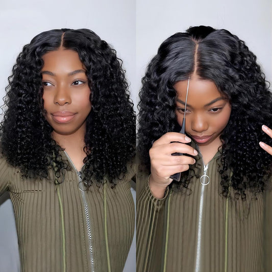 Isee Wear And Go Glueless Wigs Human Hair Pre Plucked Deep Wave Bob Wig Human Hair Lace Front Wigs For Women Upgraded No Glue Pr