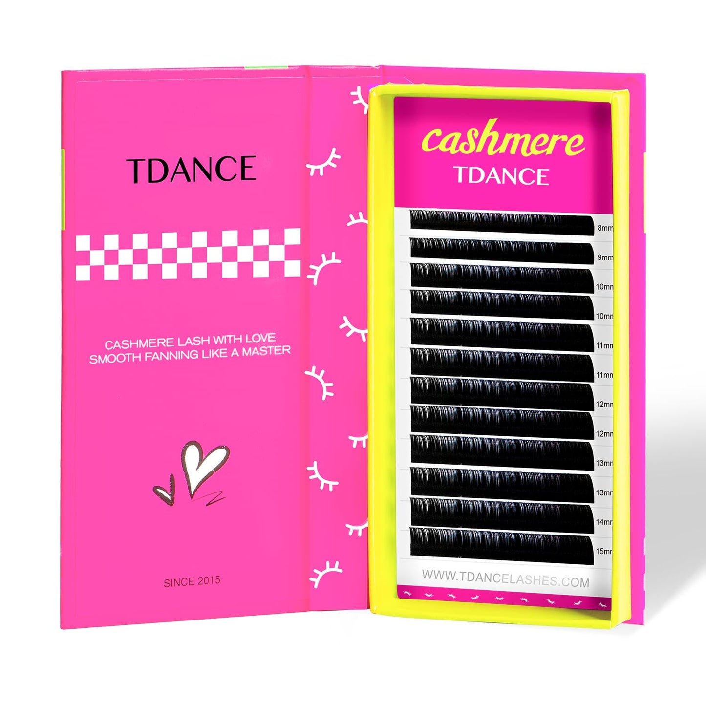 Tdance Cashmere Lash Extensions Super Matte Black Classic Lash Extensions 0.05Mm Thickness D Curl 8-15Mm Individual Volume Lash