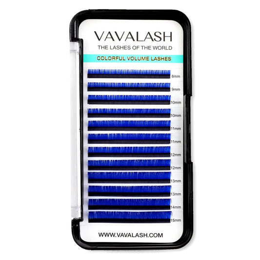 Colored Lash Extensions 0.07Mm Cc Curl Blue Individual Volume Lashes Extensions 13-20 Mix Length Color Eyelash Extensions For Sa