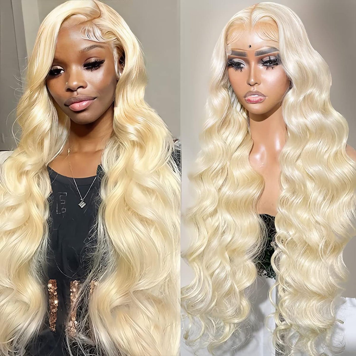 Sweetie 24 Inch 613 13X4 Lace Front Wig Human Hair 200% Density 12A Blonde Wig Human Hair Body Wave Lace Front Wigs Human Hair F
