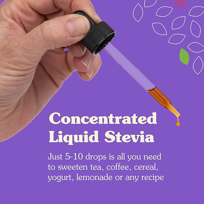 NuNaturals Liquid Stevia, Sugar-Free Sweetener, Plant-Based Sugar Substitute, Zero Calorie, Vanilla Flavor, Alcohol-Free, 2 oz