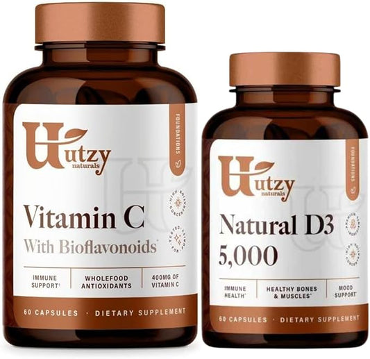 | Vitamin C Complex | 400mg Vitamin C with Acercola & Citrus Bioflavonoids + Natural D3 5,000IU