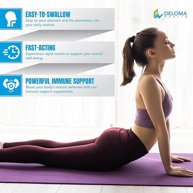 10 in 1 Immune System Support Supplement - Vitamin C (1000 mg), Quercetin, Vitamin D3 (5000iu), Zinc (40 mg), Elderberry, Echinacea, Turmeric, Ginger, Garlic, Black Pepper