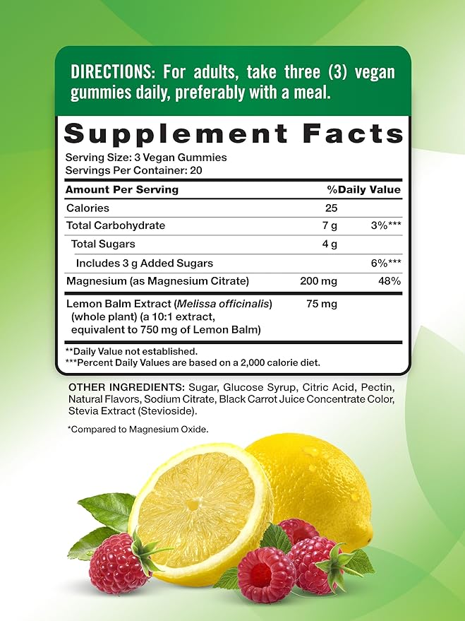 Nature's Truth Magnesium Gummies | 200mg | 60 Count | Vegan, Non-GMO & Gluten Free Supplement | Enhanced Absorption Magnesium Citrate