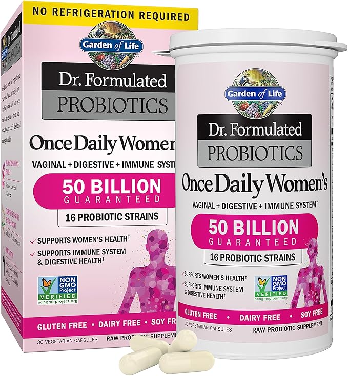 Amazing Grass Greens Blend Superfood: Super Greens Powder Smoothie Mix & Garden of Life, Dr. Formulated Women's Probiotics Once Daily, 16 Strains
