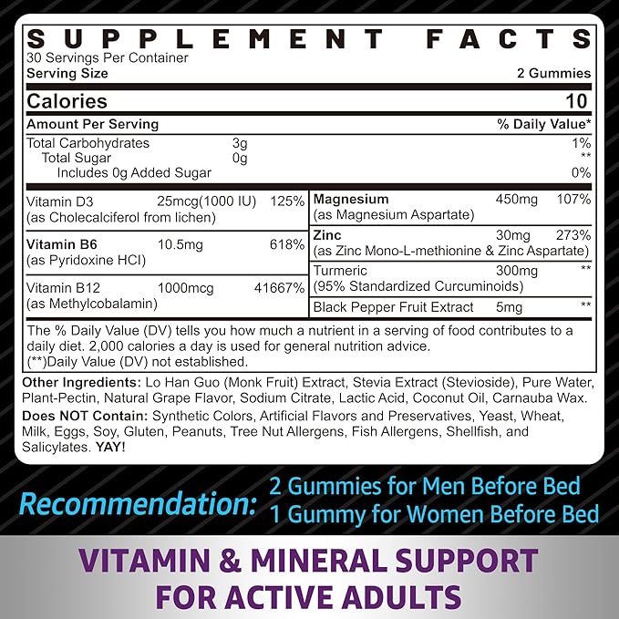 NEVISS Algae Calcium Gummies with Zinc and Magnesium Supplement