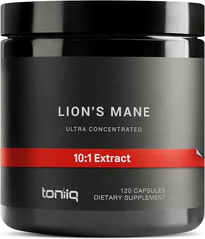 Lion’s Mane - Ultra High Potency 10:1 Extract with 30% Polysaccharides - Highly Concentrated & Bioactive - Third-Party Lab Tested - 120 Capsules