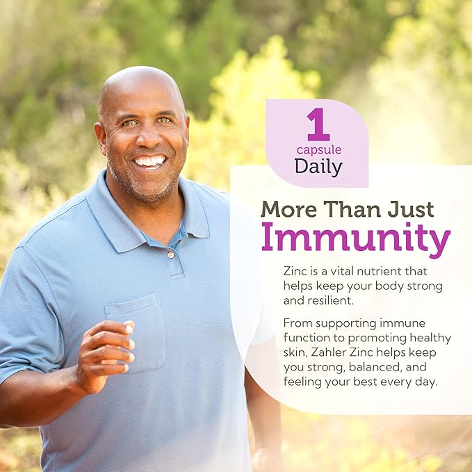 Zahler Zinc 50mg, Supports Immune and Antioxidant Protection, Certified Kosher, 90 Capsules