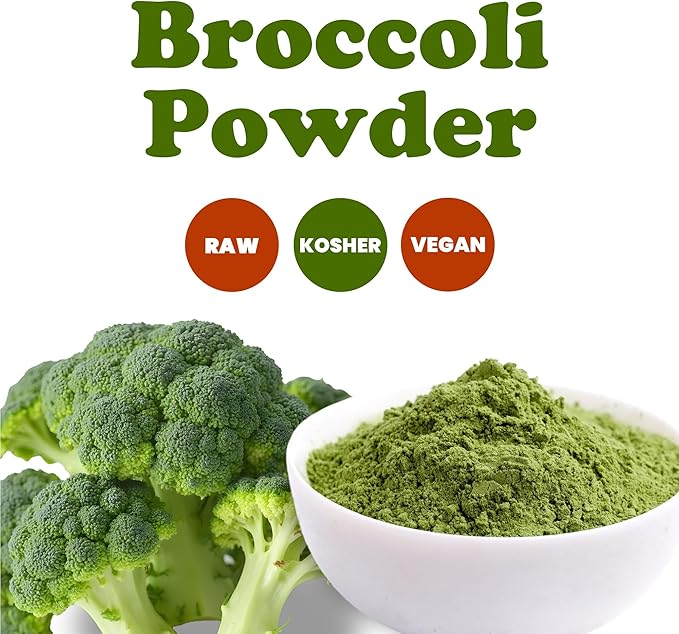 Food to Live Broccoli Powder, 2 Pounds – Nutrient-Rich Green Superfood for Smoothies, Shakes and Cooking, High in Fiber, Vitamins and Antioxidants, Vegan, Kosher, Bulk